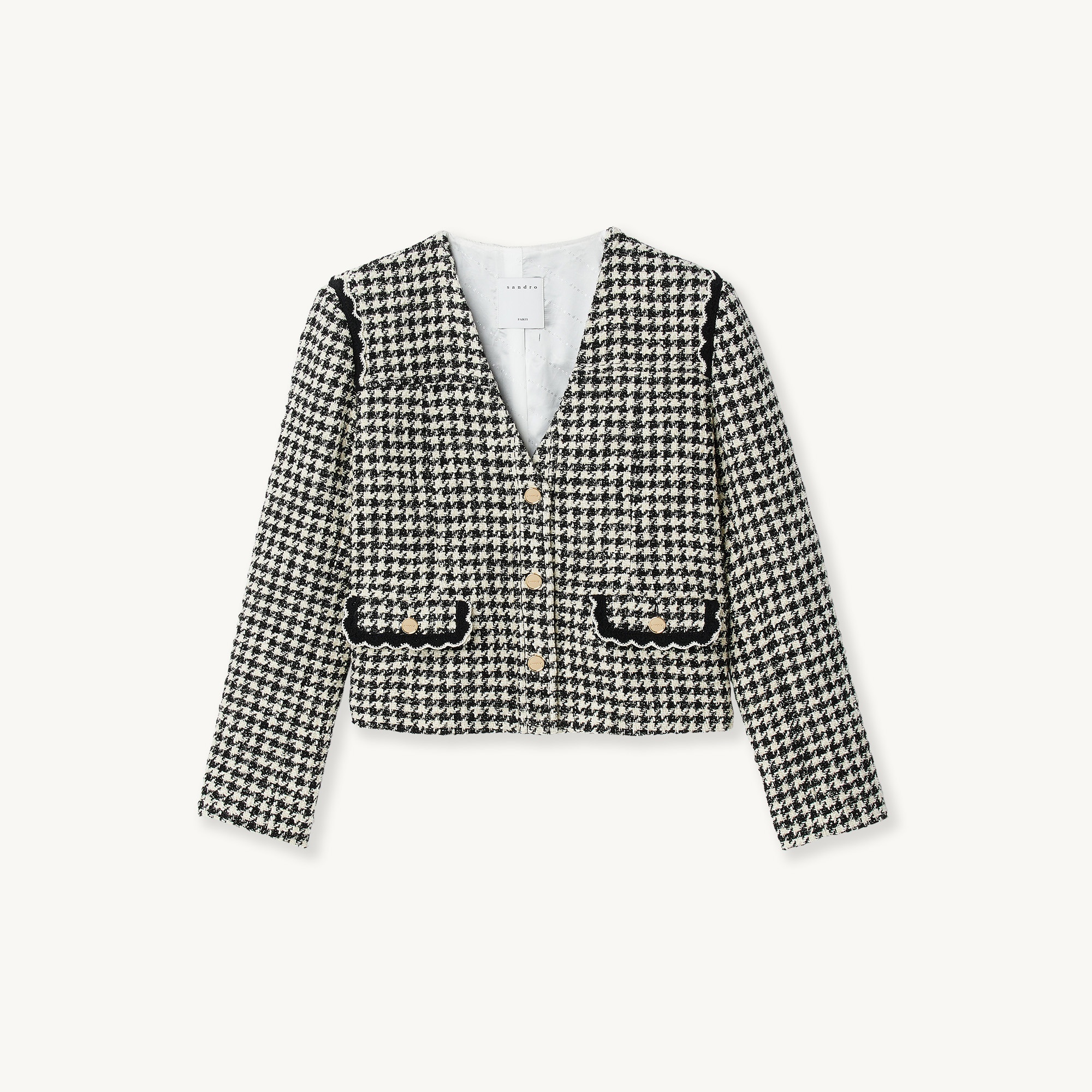 Houndstooth tweed jacket - 1