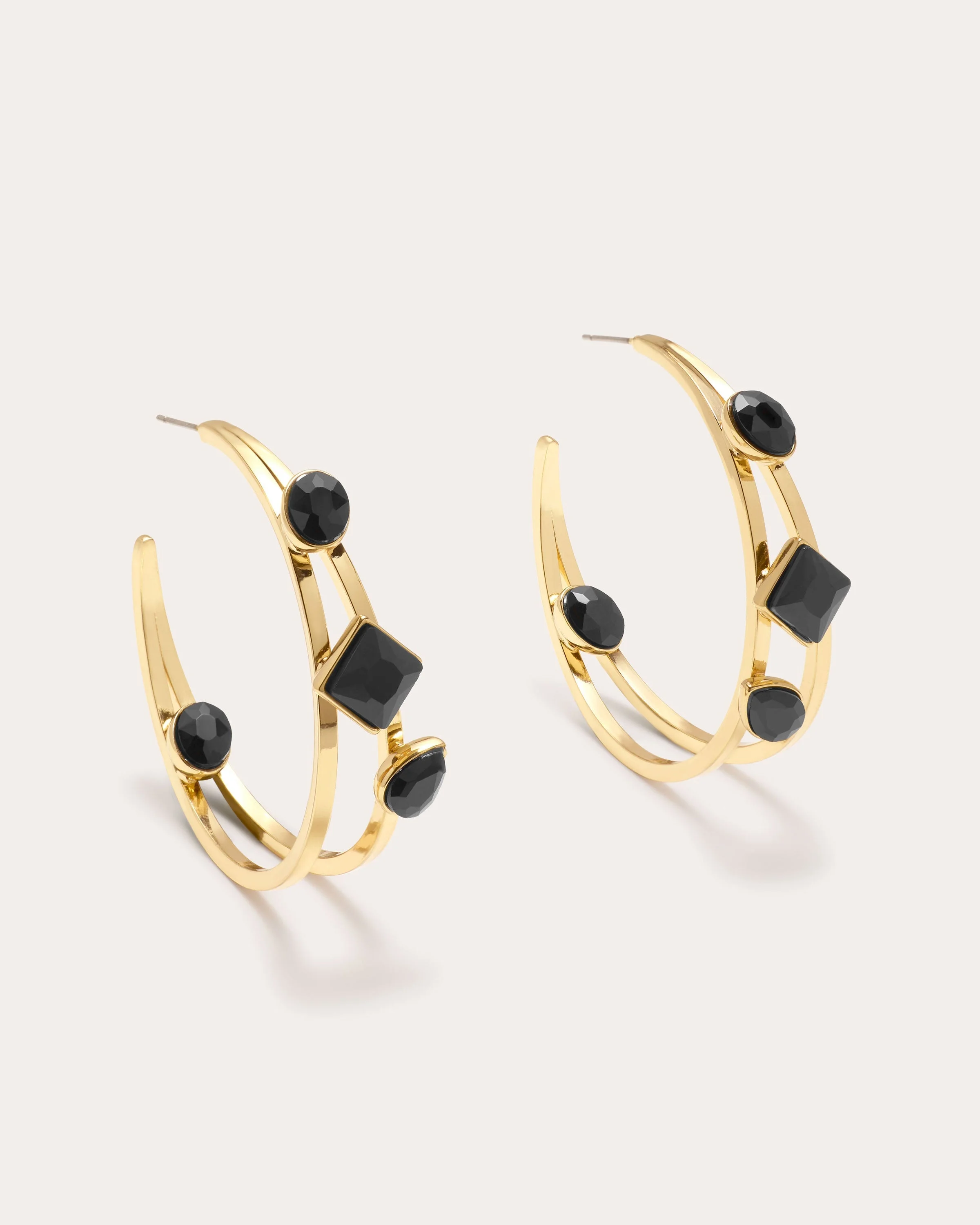 Alena Stone Hoop Earrings - 1