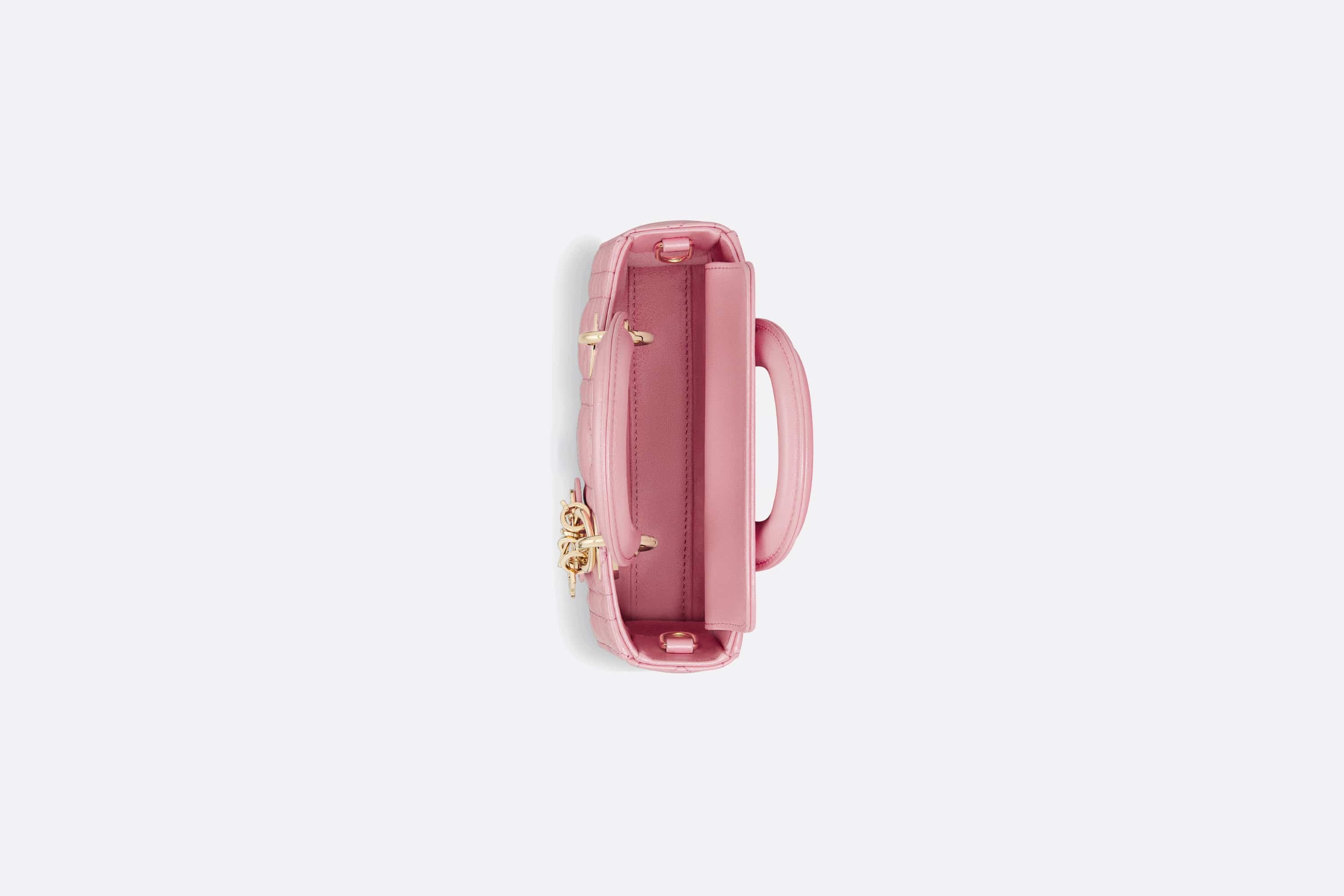【爽やかピンク】DIOR Lady D-Joy マイクロバッグ Christian Dior Lady D-Joy Small Pink Top Handle Bag in