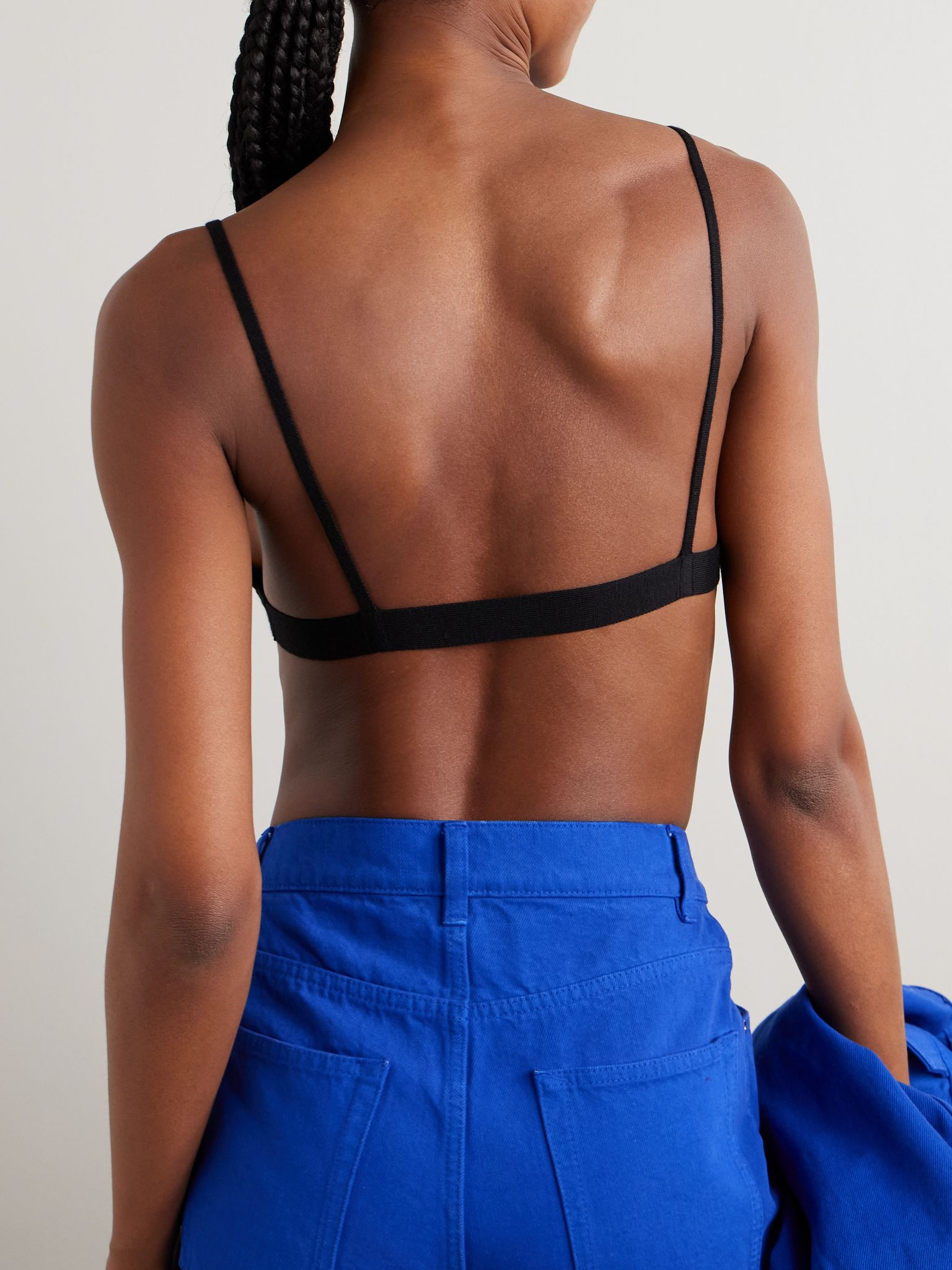 Chevier ribbed wool bralette Black - 4
