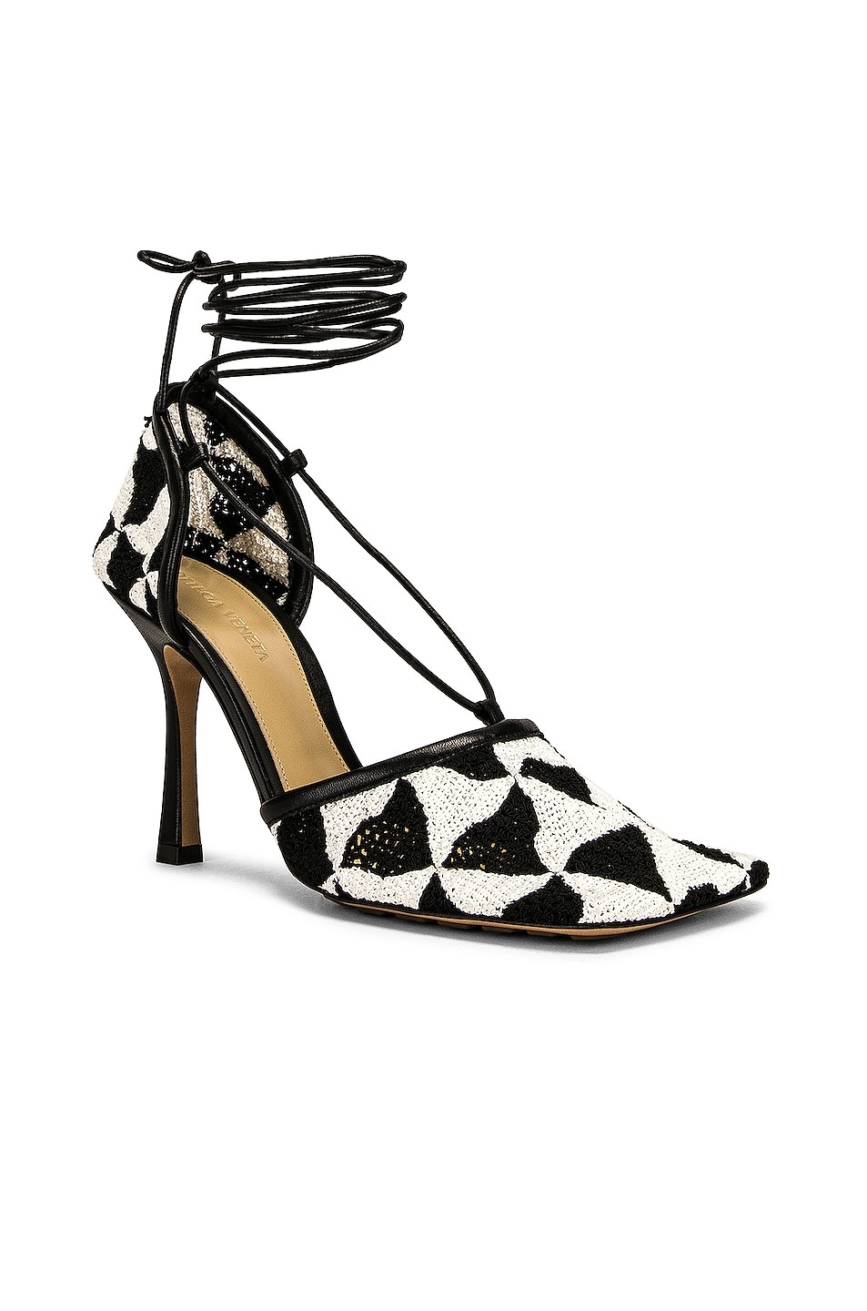 Stretch Lace Up Sandals - 2