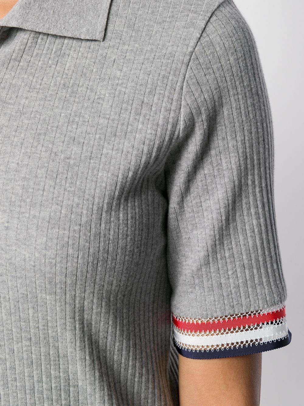 stripe detail polo top - 5