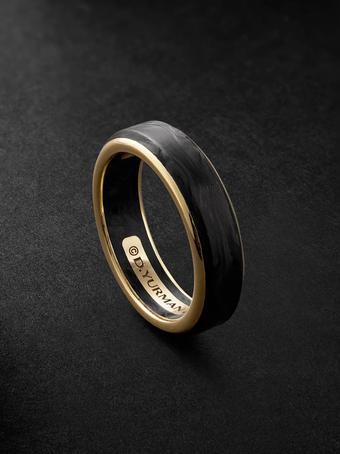 Streamline® 18-Karat Gold and Forged Carbon Ring - 1