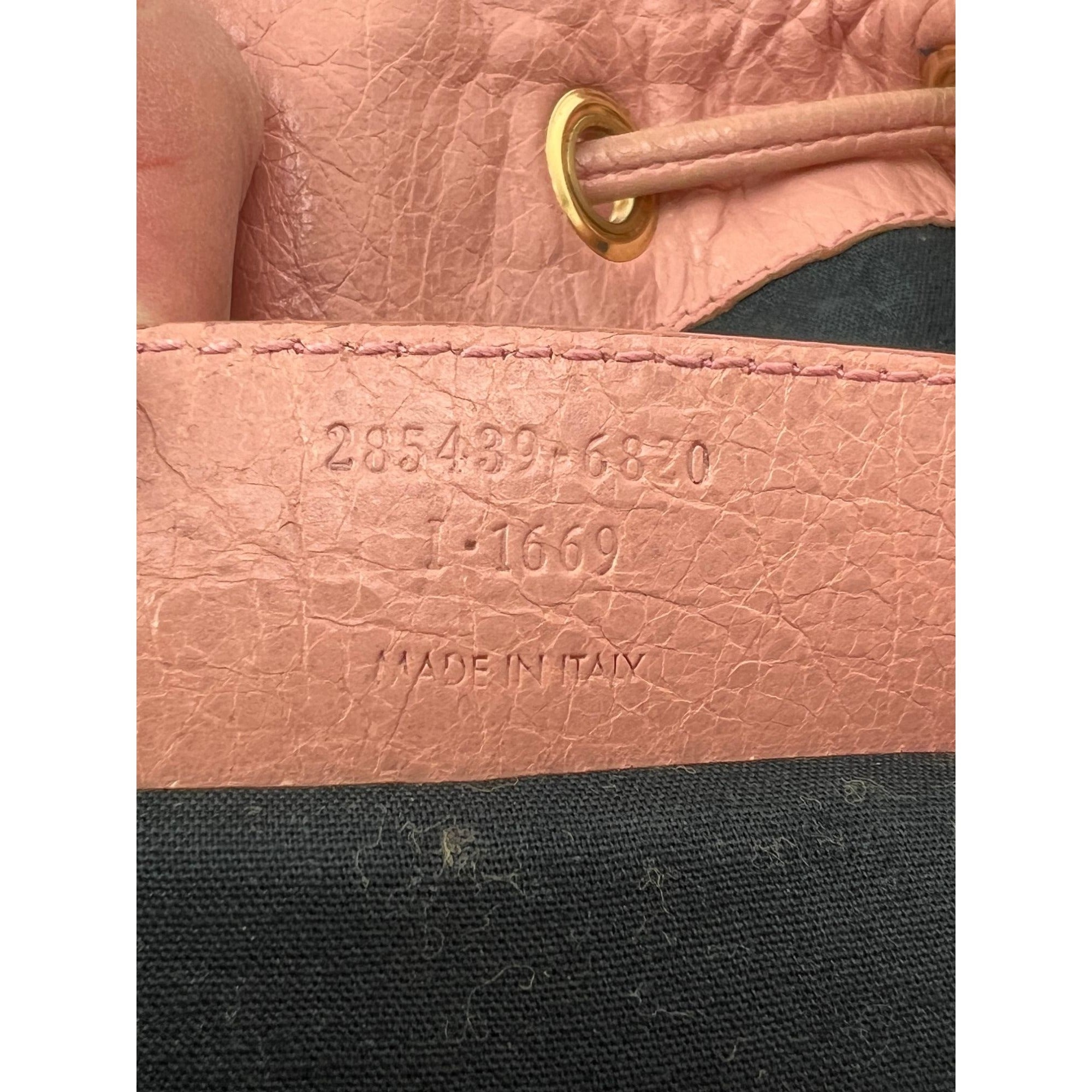 Balenciaga agneau Giant 12 Gold Hardware Mini Pompon Rose Pink Bucket Bag - 11