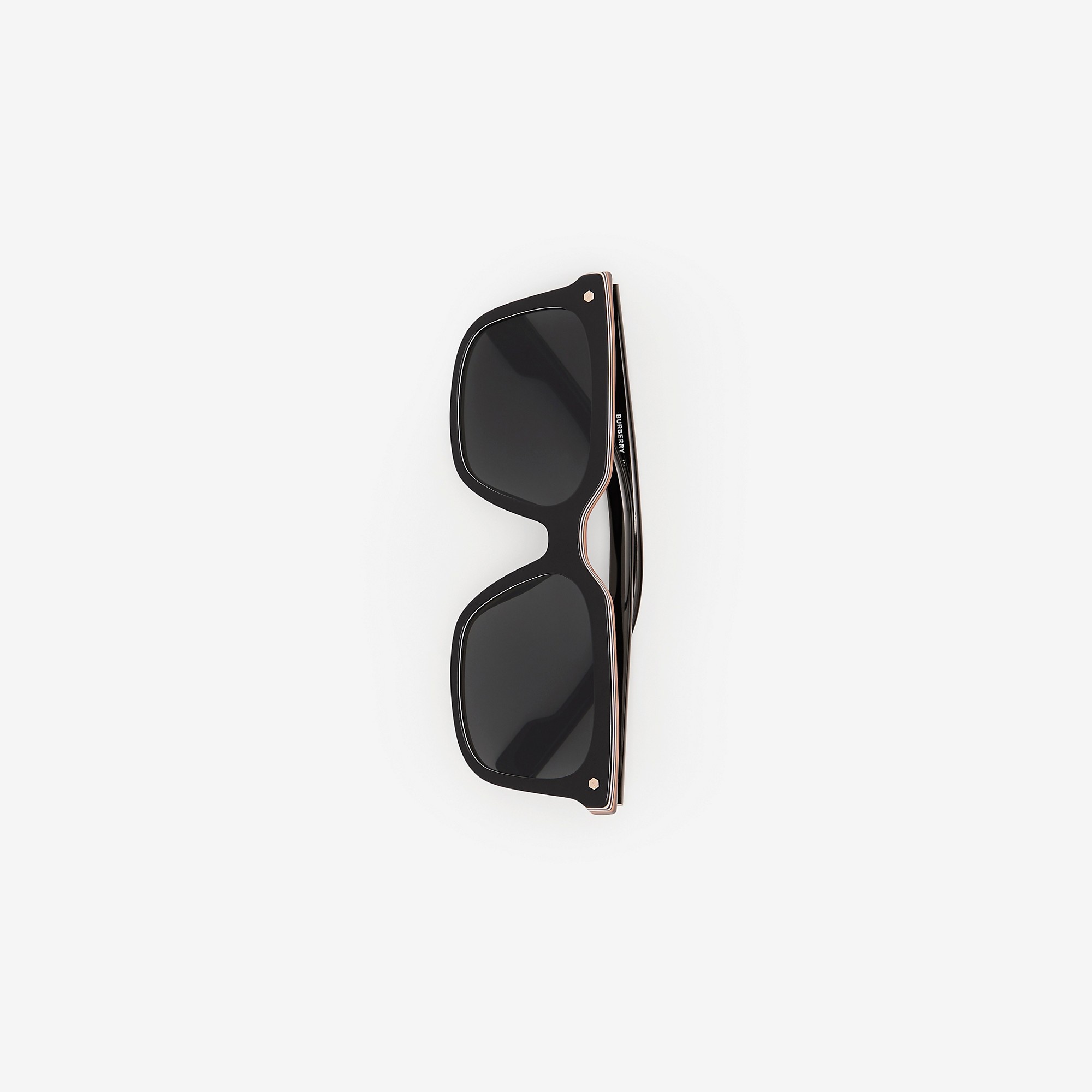 Stripe Detail Square Frame Sunglasses - 2