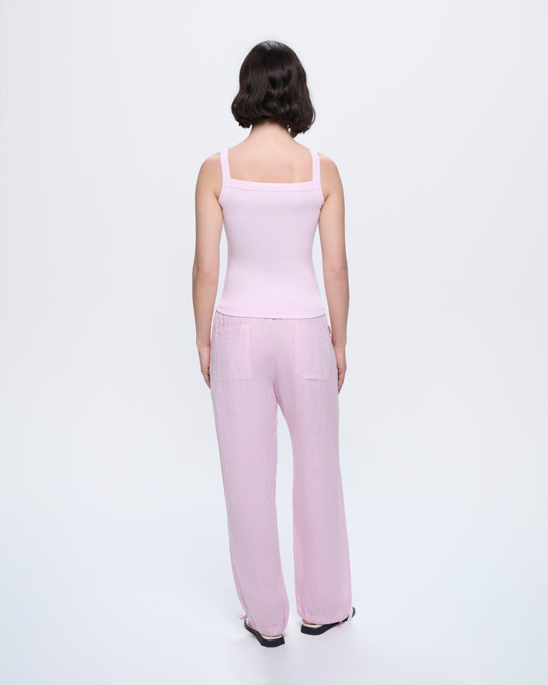 Womens Linen Trousers - Light Lilac 5