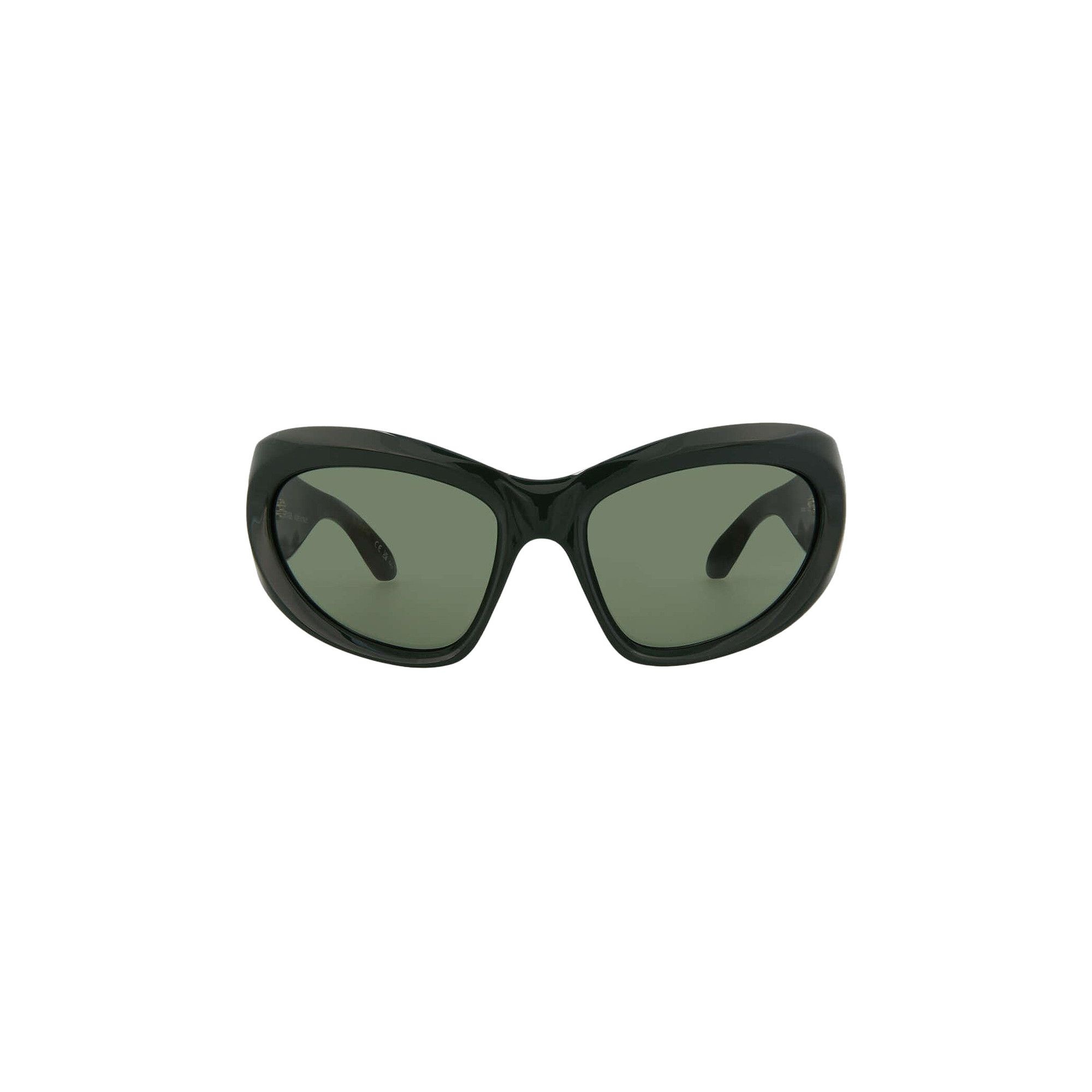 Balenciaga Wrap Around Sunglasses 'Green' - 1