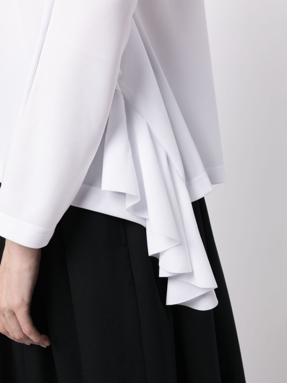 long-sleeve draped top - 5