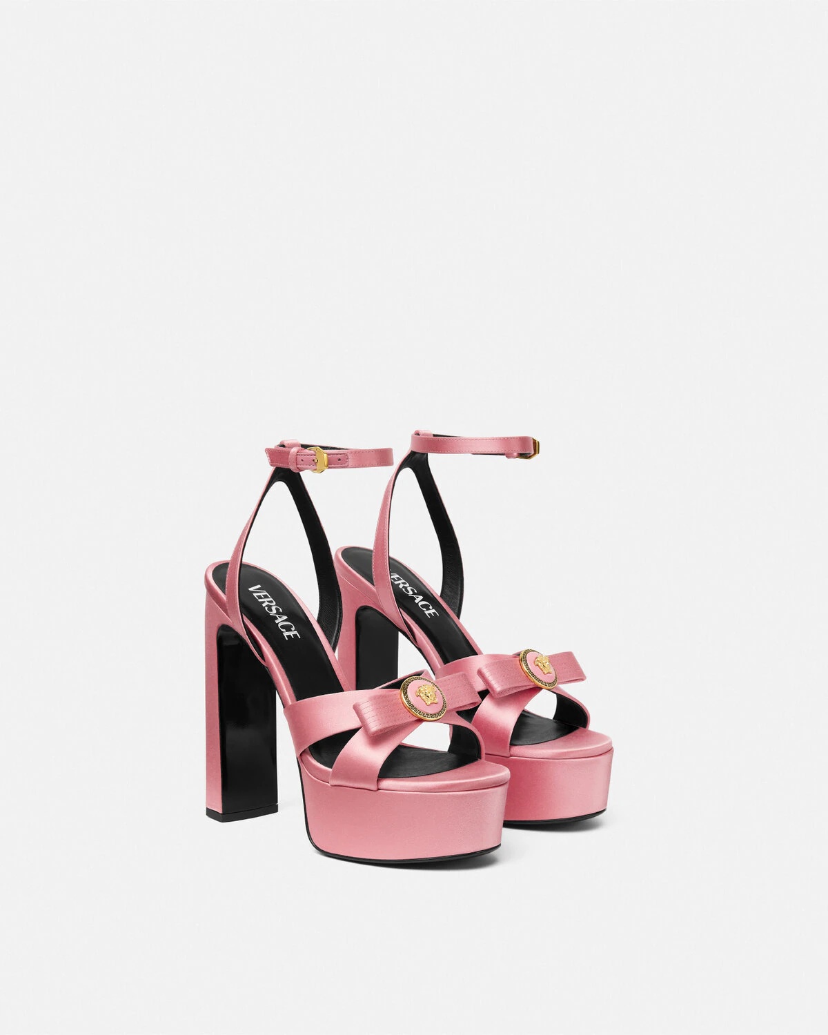 Gianni Ribbon Satin Sandals 140 mm - 2