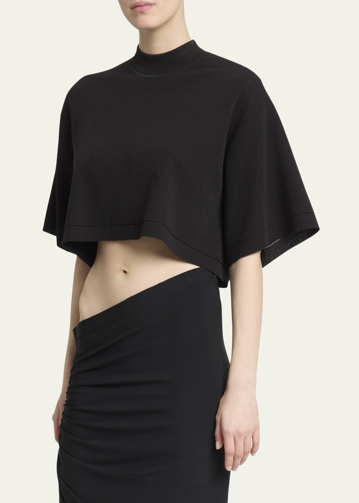 High-Neck Cropped T-Shirt - 4