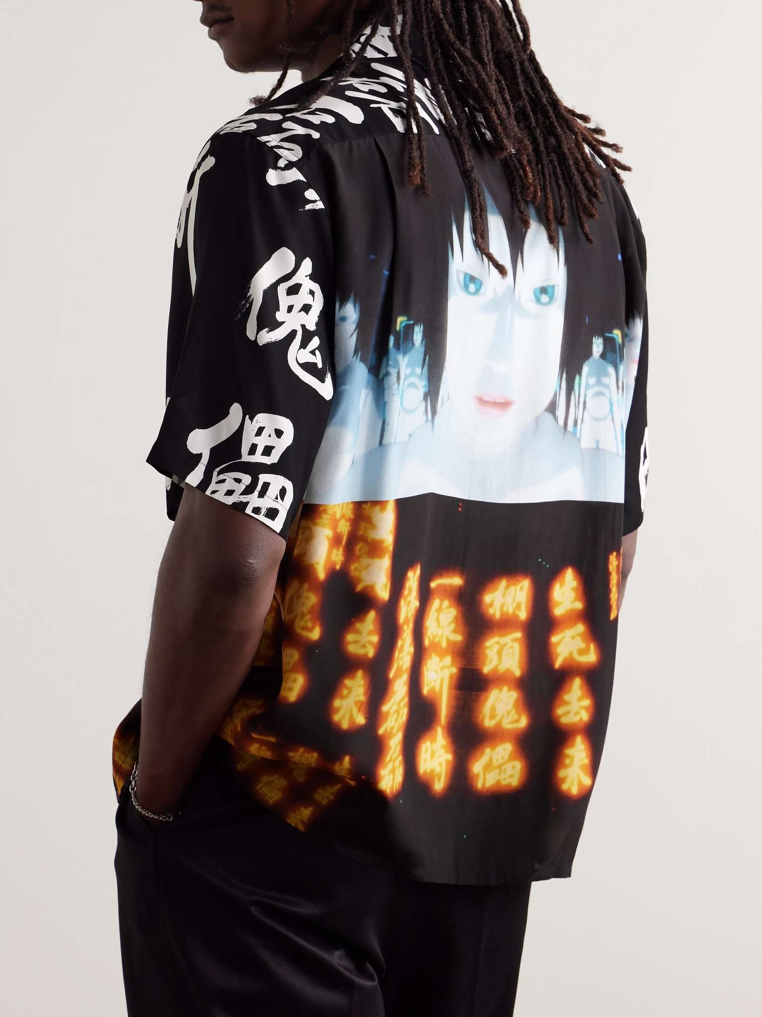 + Ghost in the Shell 2: Innocence Convertible-Collar Printed Woven Shirt - 3