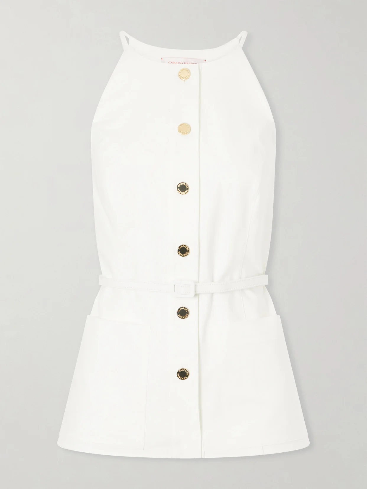 Belted Cotton-blend Blouse - 1