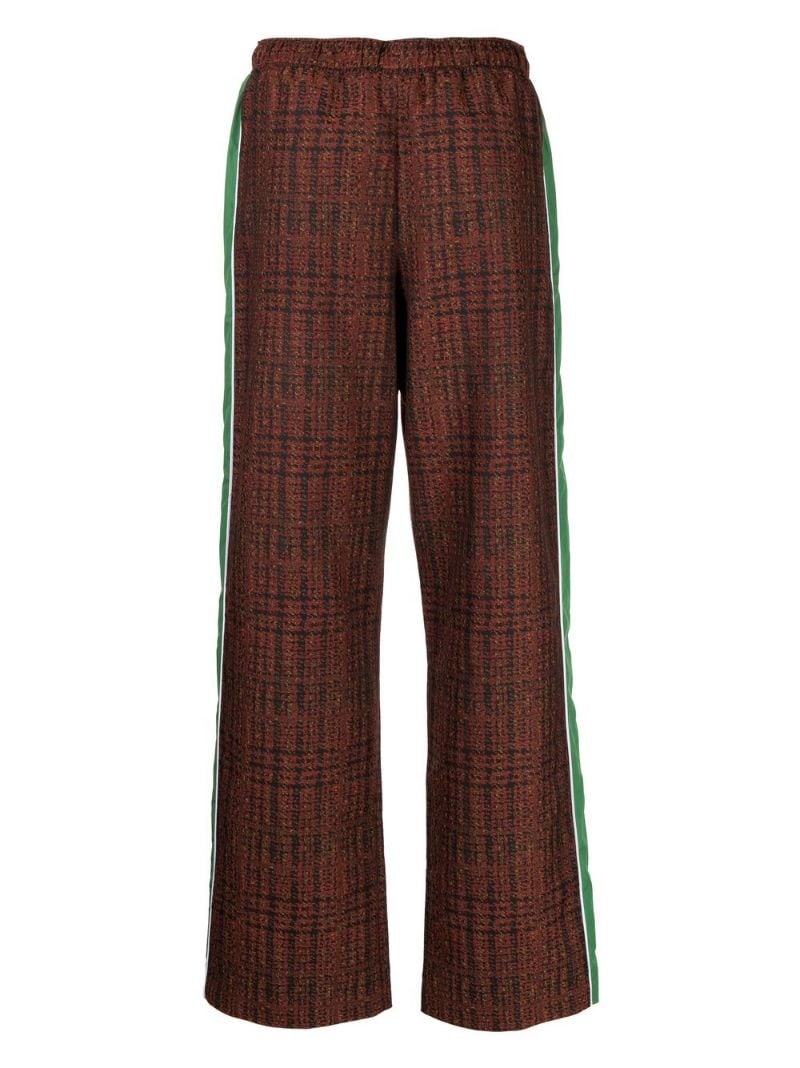 check-pattern straight-leg trousers - 2