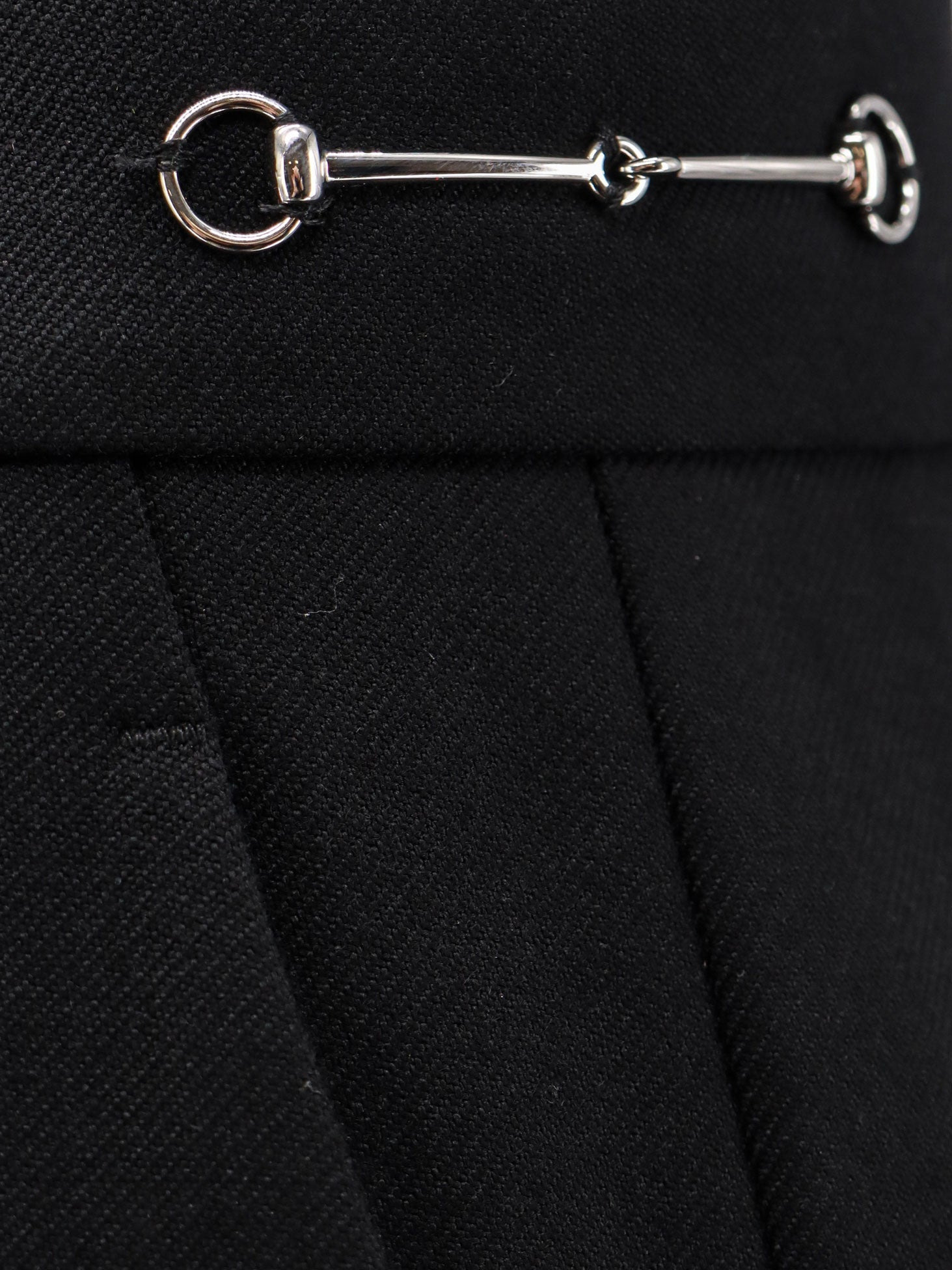 Wool Trouser With Horsebit Metal Detail - 5