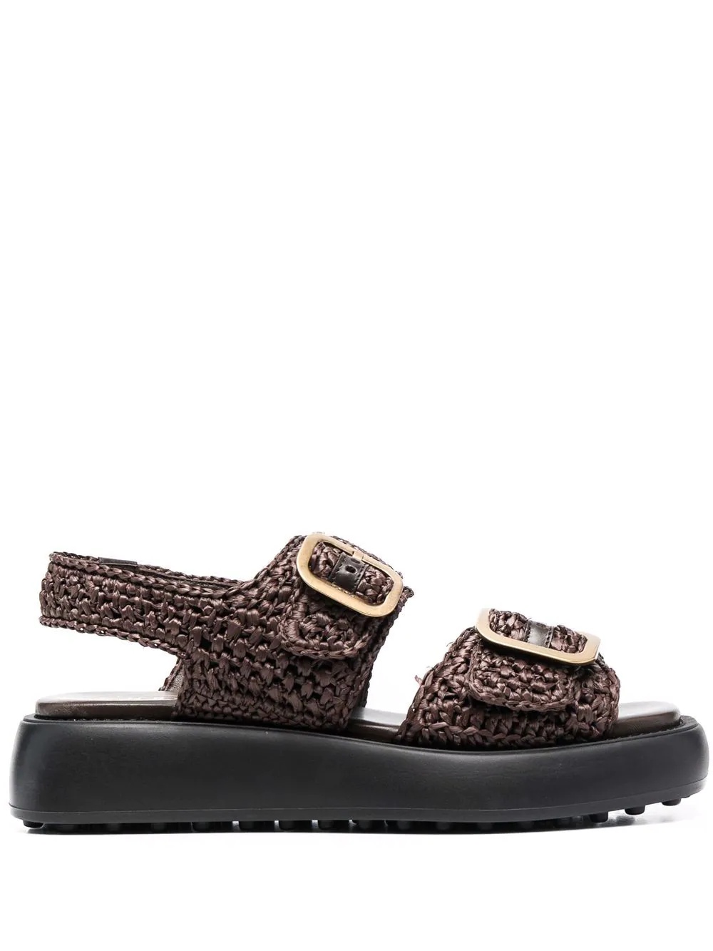 chunky woven raffia sandals - 1