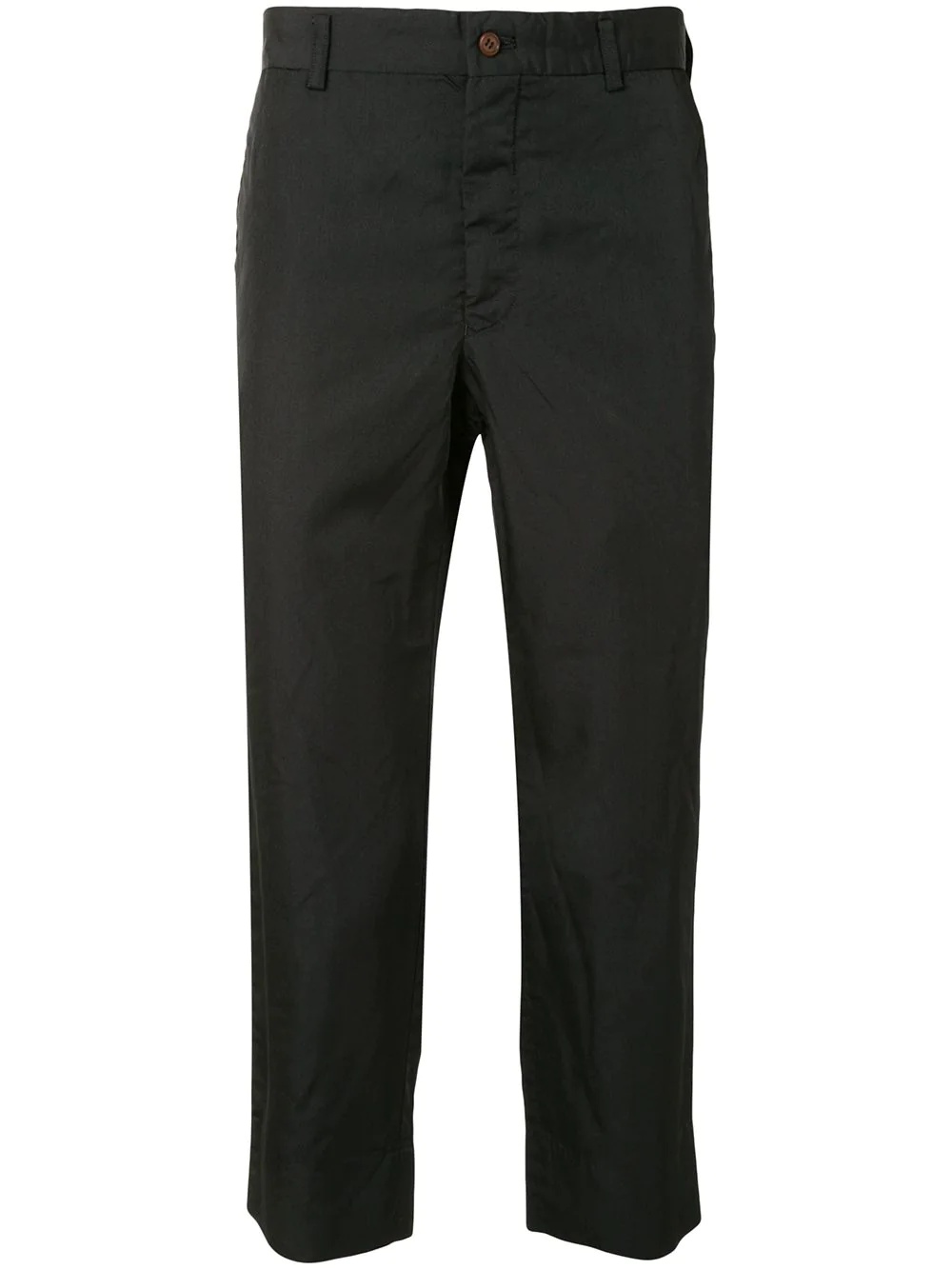 cropped straight leg trousers - 1