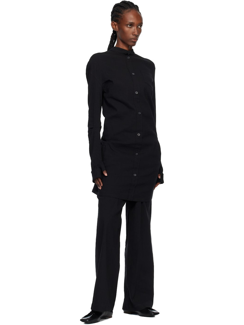 ISSEY MIYAKE Black 'Like Torso Like Shirt' Minidress outlook