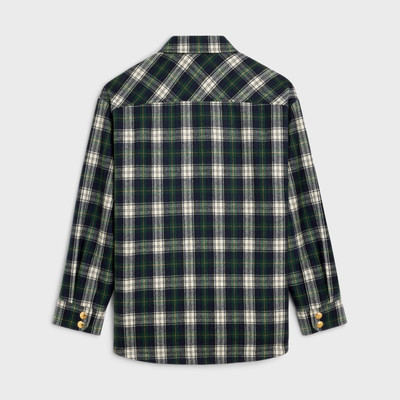 CELINE overshirt in tartan cashmere outlook