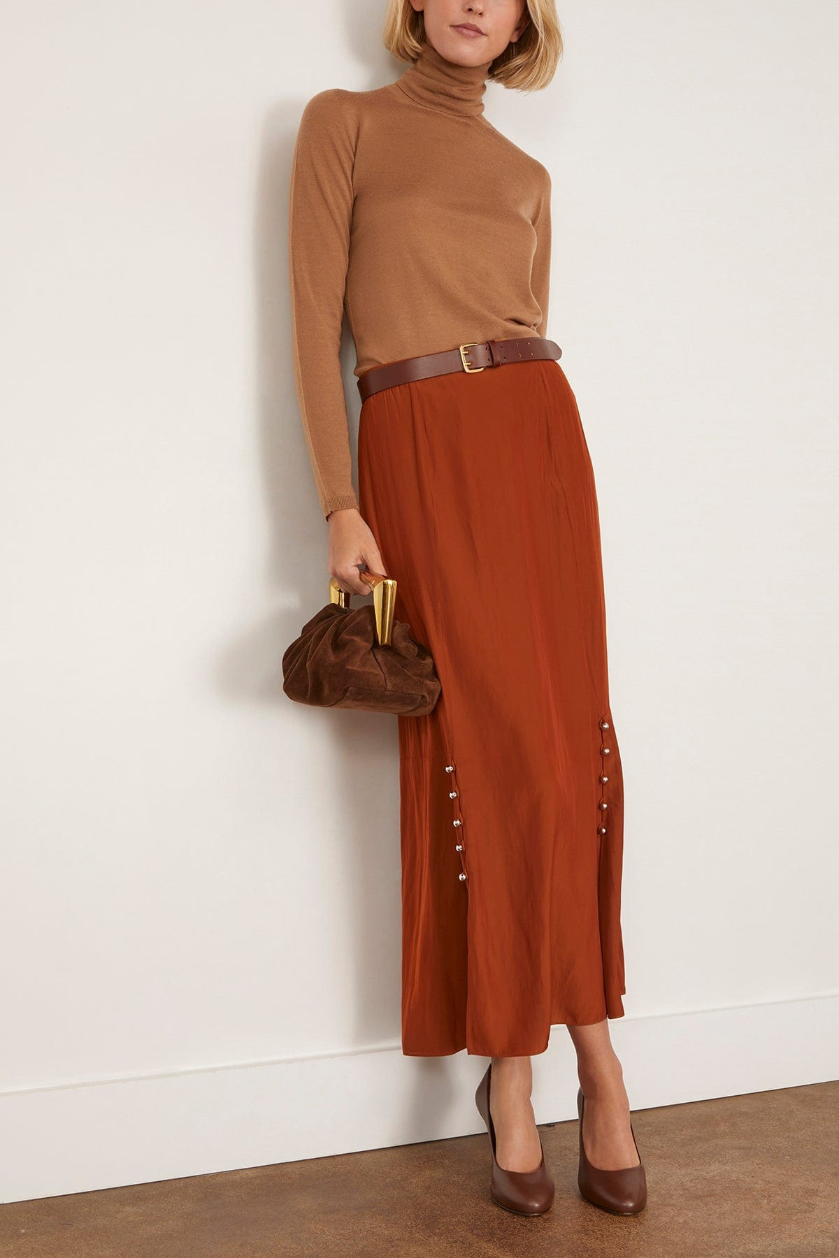 A-Line Skirt in Chestnuts - 2