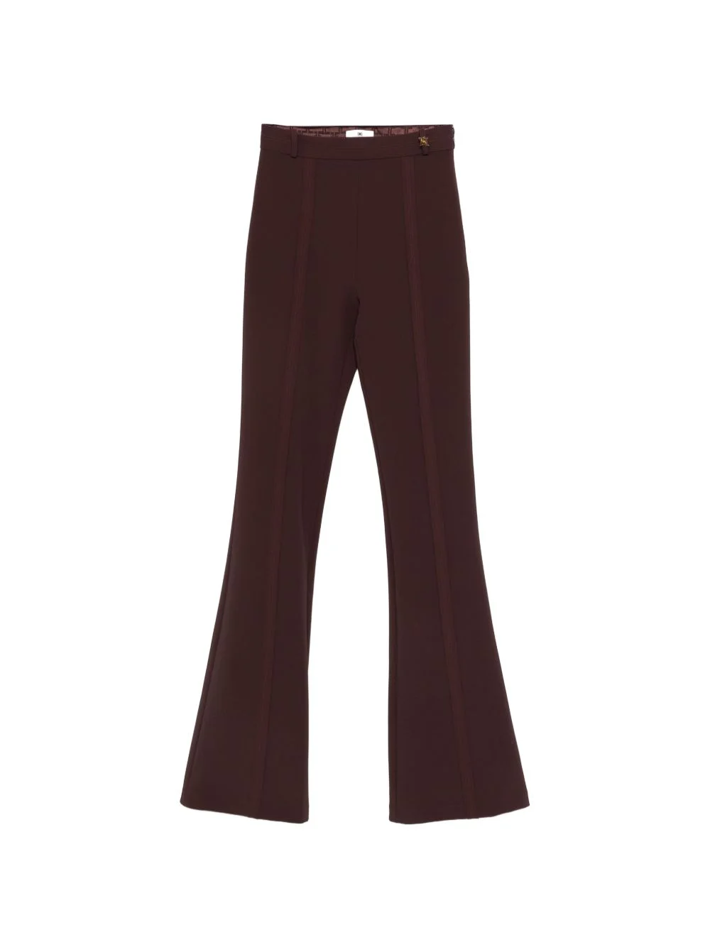 crepe flared trousers - 1