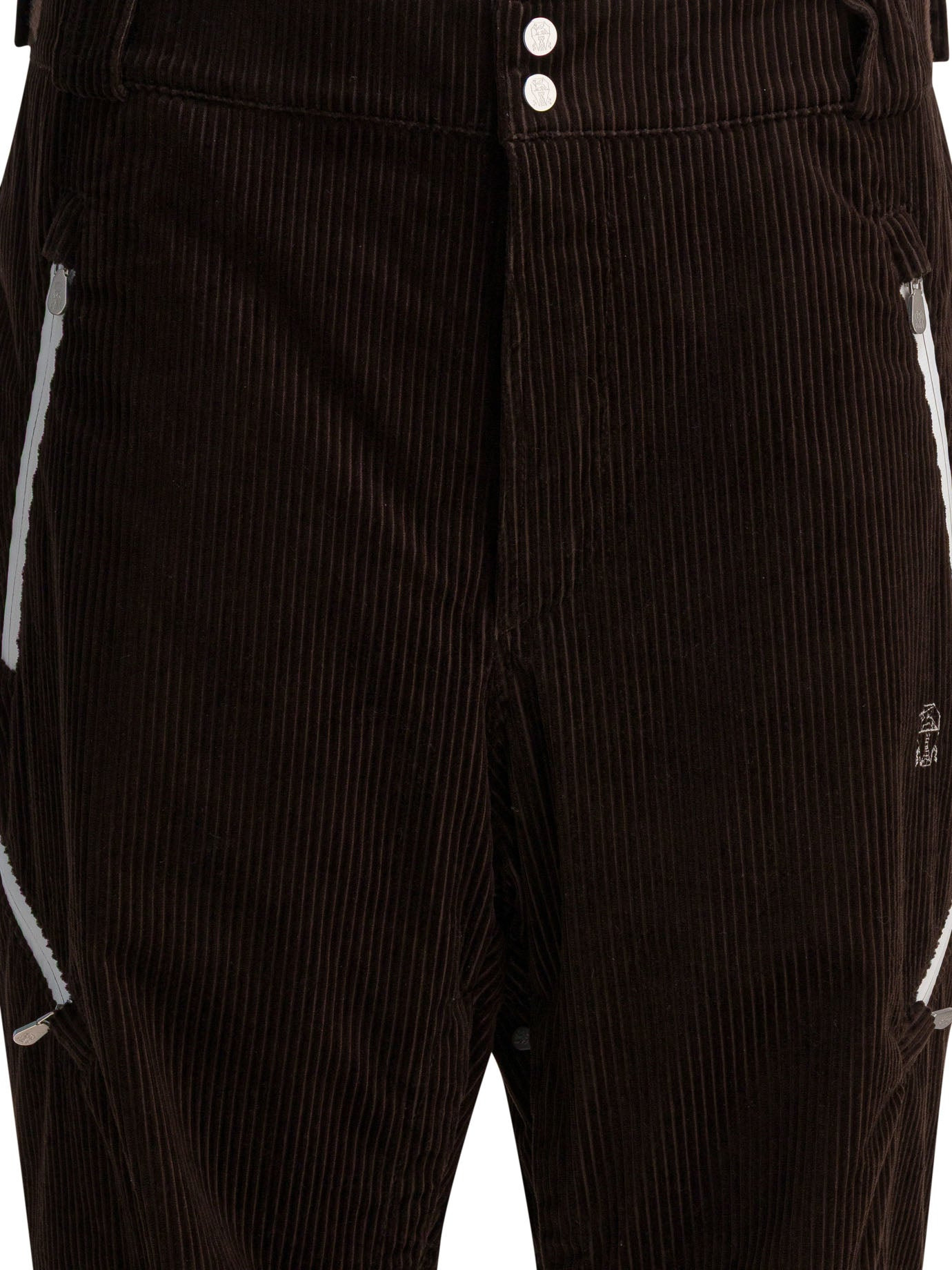 Brunello Cucinelli Men Velvet Padded Pants - 3