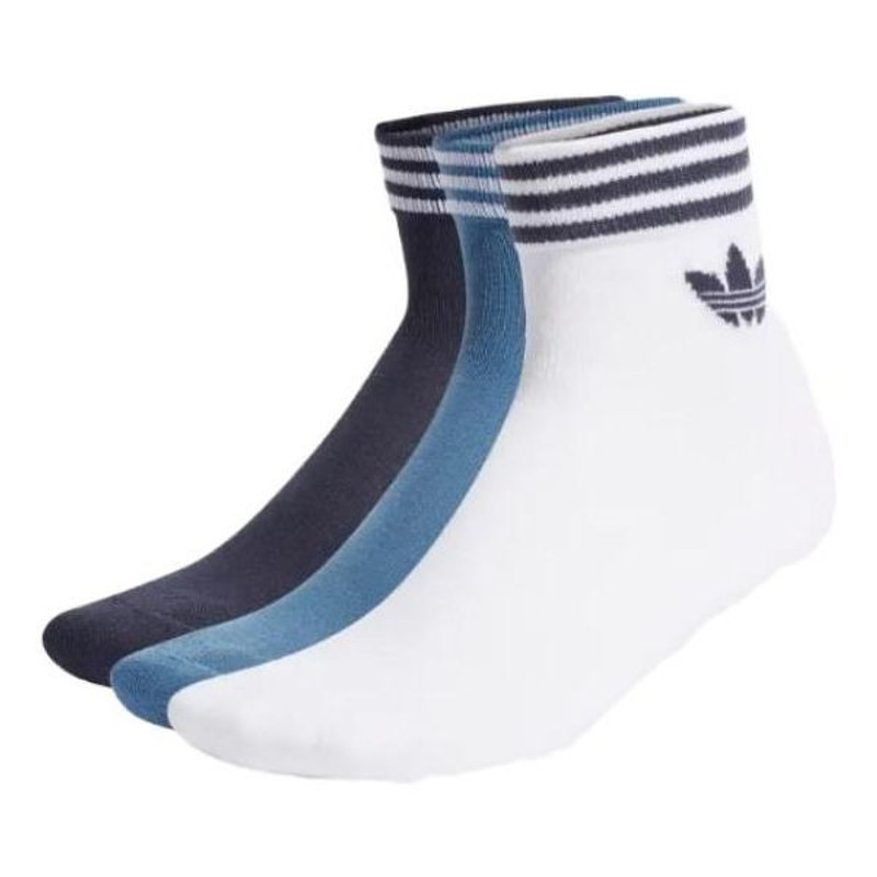 adidas adidas Originals Athletic Socks Multicolour 3 Pairs 'White Teal Black' HL1704 outlook