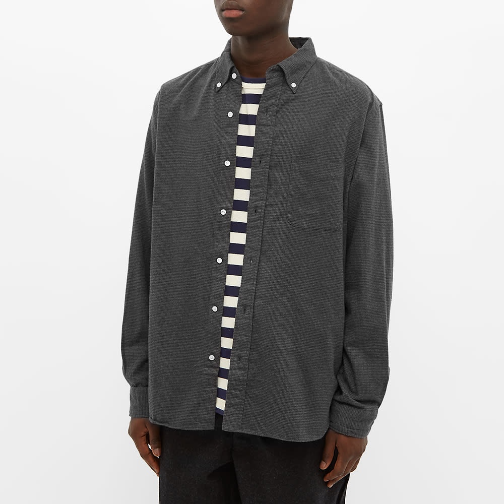 Beams Plus Button Down Shaggy Houndstooth Shirt - 3