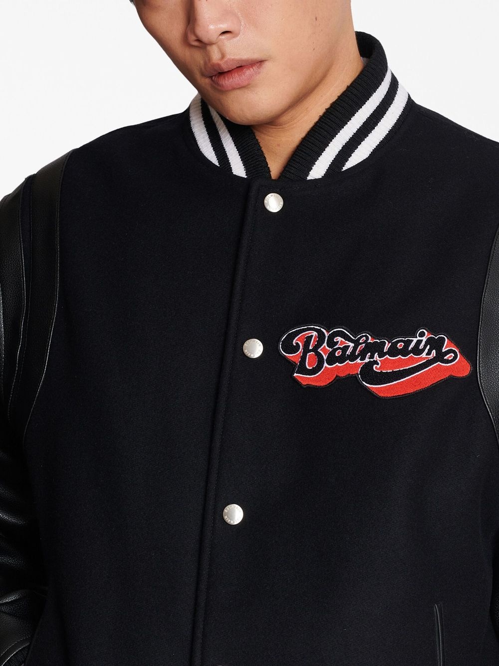 LOGO-PATCH VIRGIN WOOL BOMBER JACKET - 4