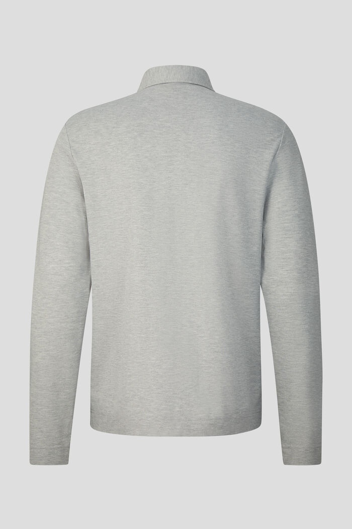 Timon Longsleeve polo in Gray melange - 2
