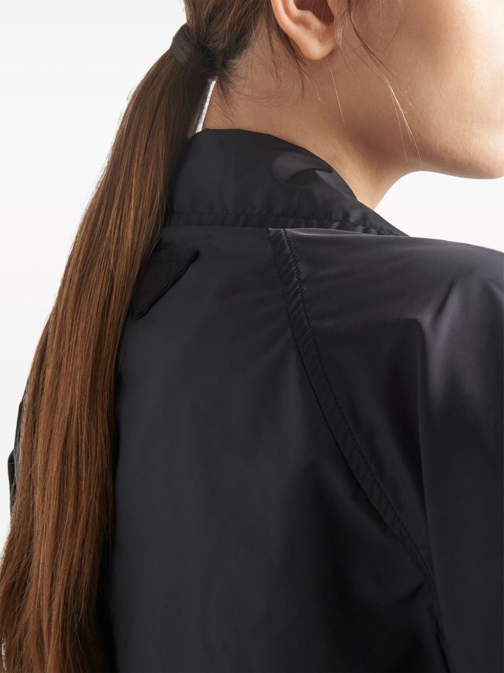 Re-Nylon enamel triangle-logo coat - 5