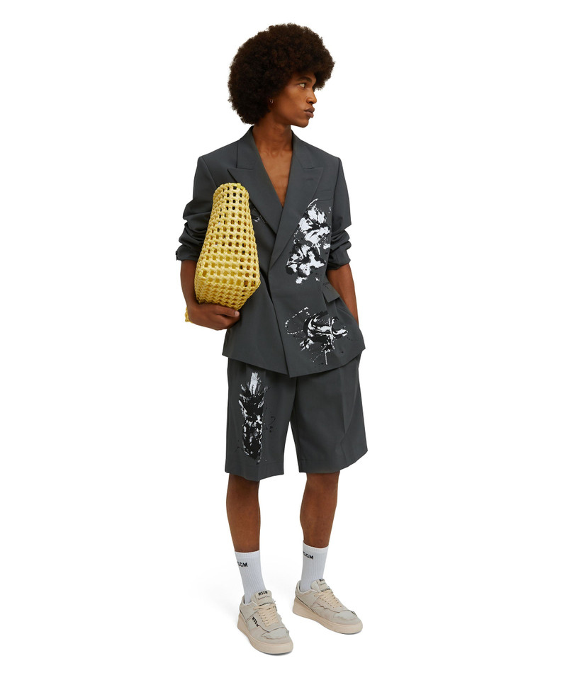 Faux leather basket net bag with accompanying mini pouch 6