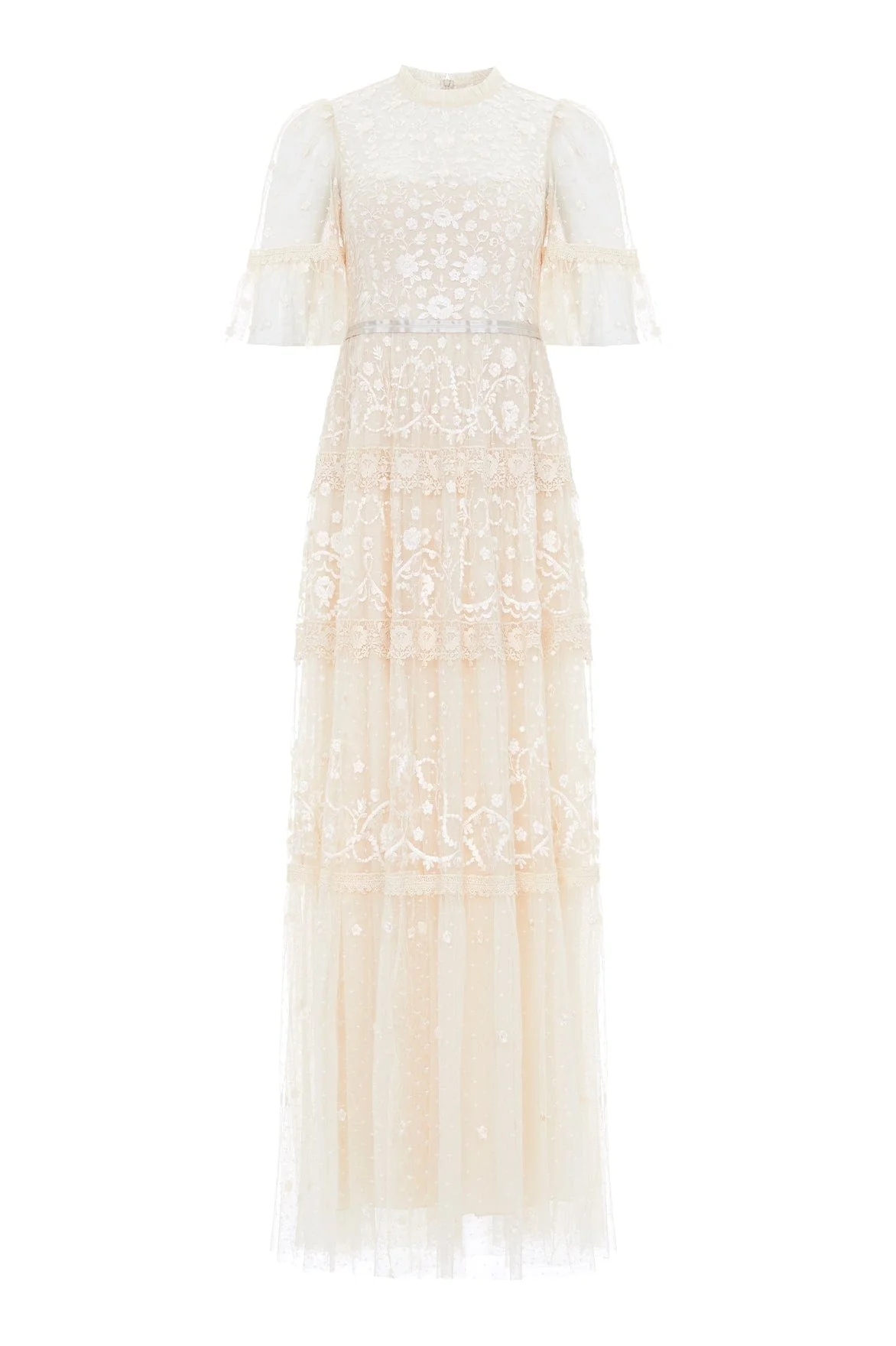 Midsummer Lace Round Neck Gown - 1