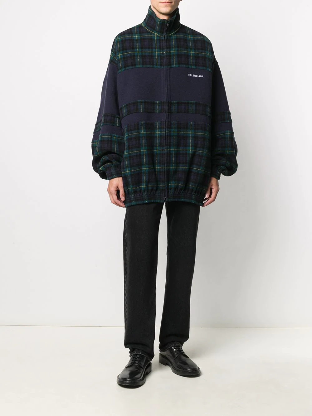 zip-front check fleece - 2