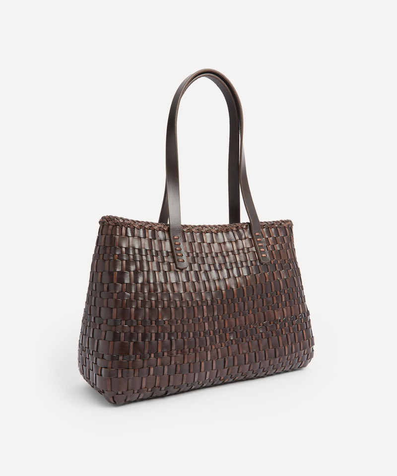 DRAGON DIFFUSION Salvage Woven Leather Tote Bag outlook