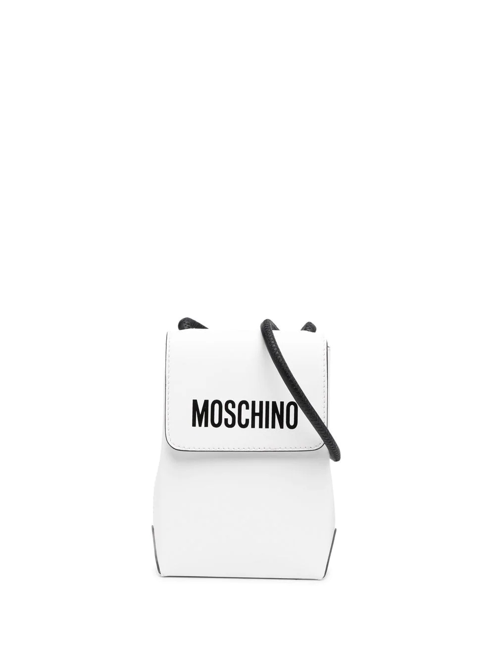 logo-print leather crossbody bag - 1