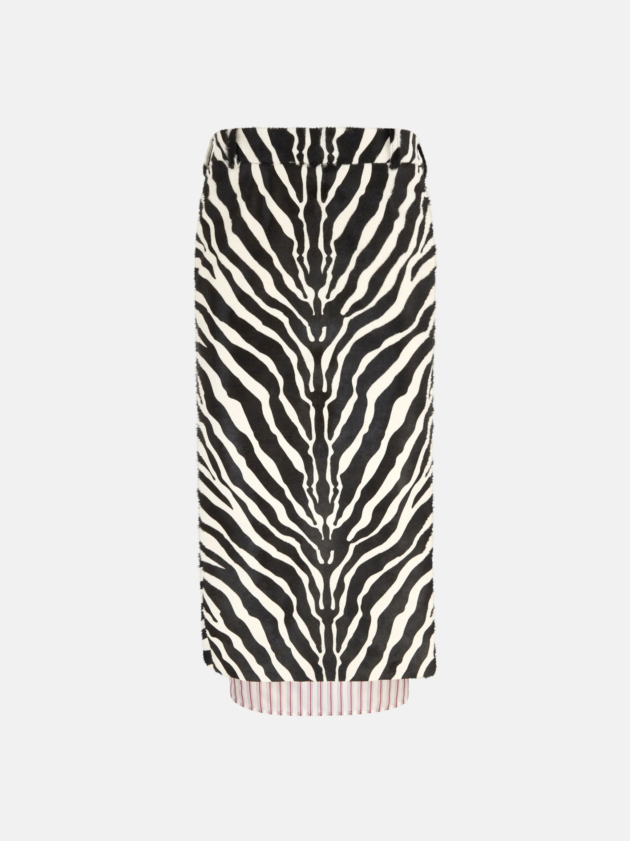 BLACK AND WHITE MIDI SKIRT - 1