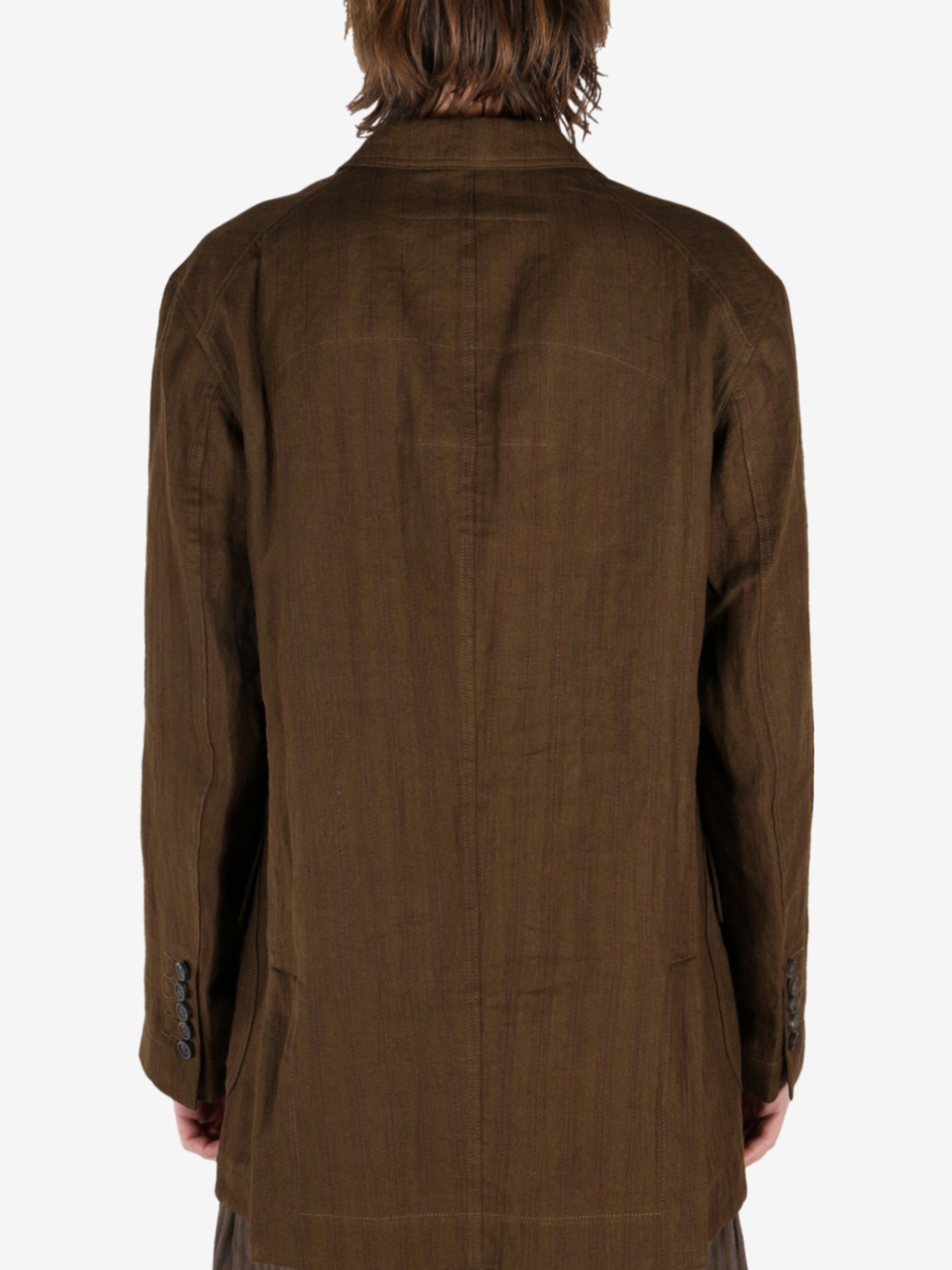 ZIGGY CHEN - Men 1 Button Long Jacket - 3