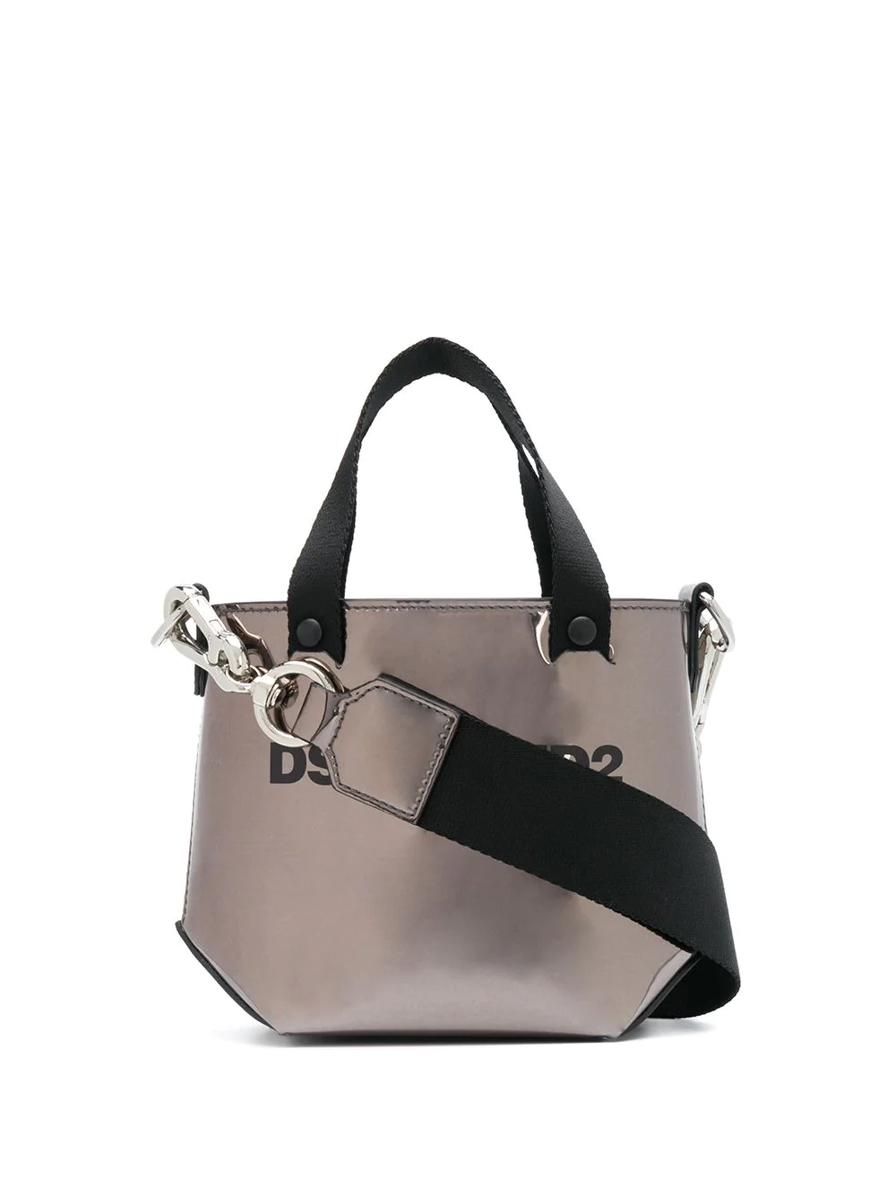 mini shiny logo tote - 1