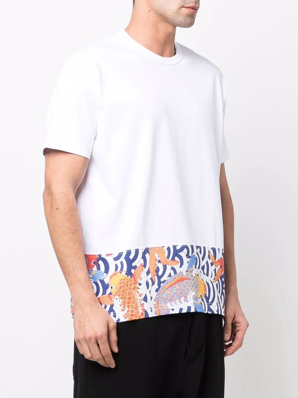 graphic-print hem T-shirt - 3