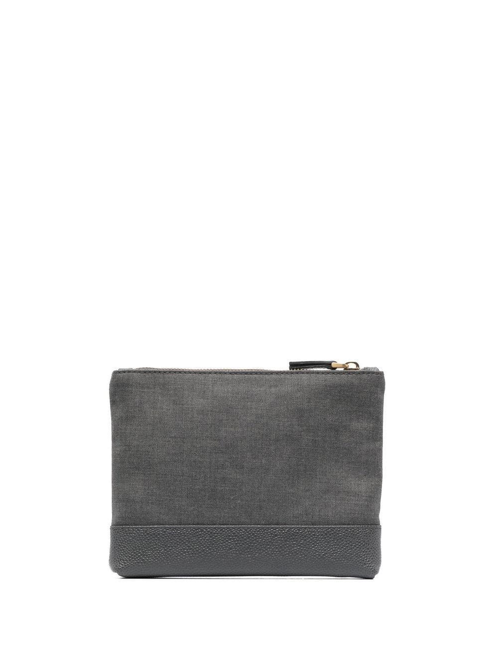 twill-weave zipped pouch - 2