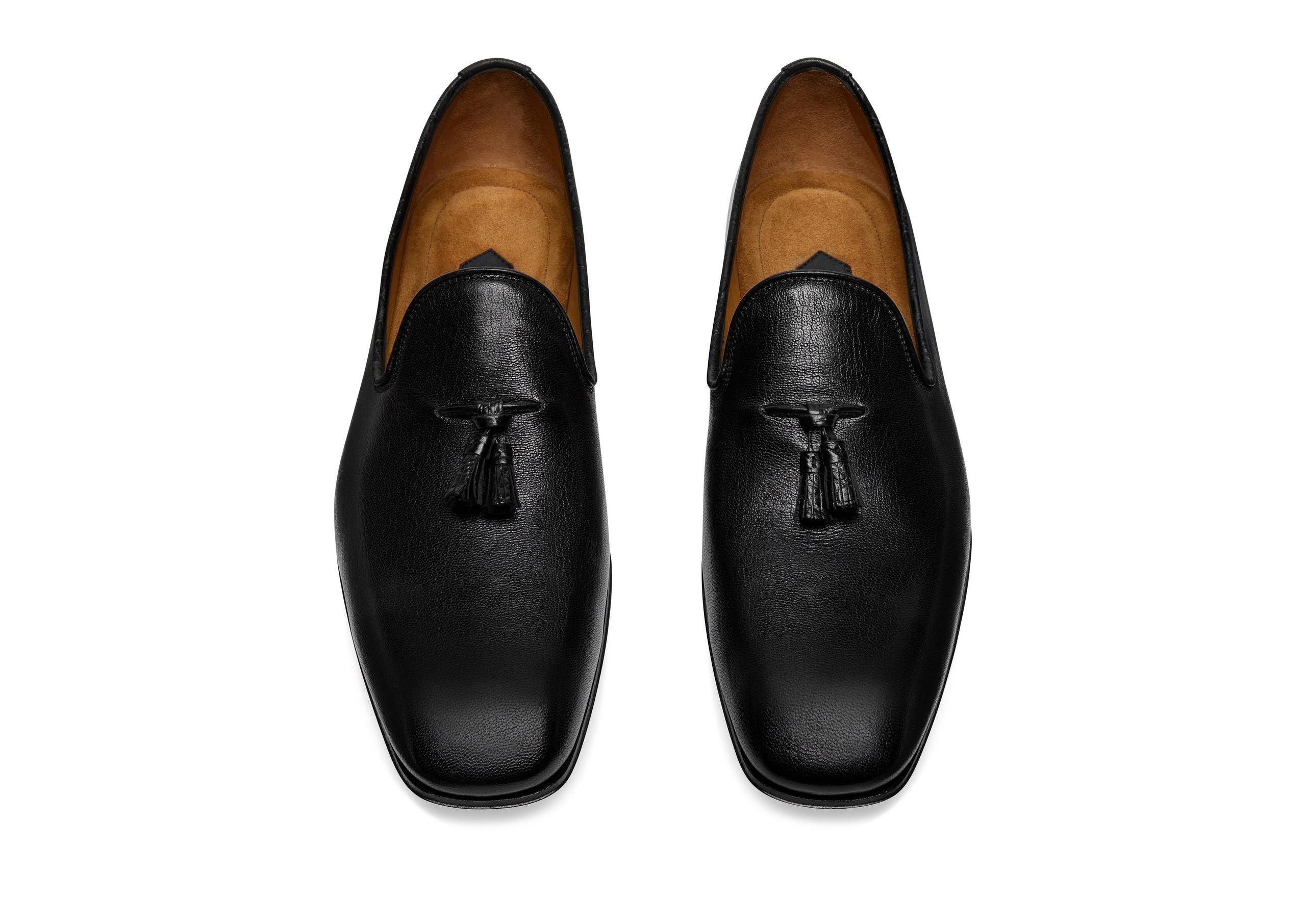 GRAIN LEATHER BAILEY TASSEL SLIPPER - 2