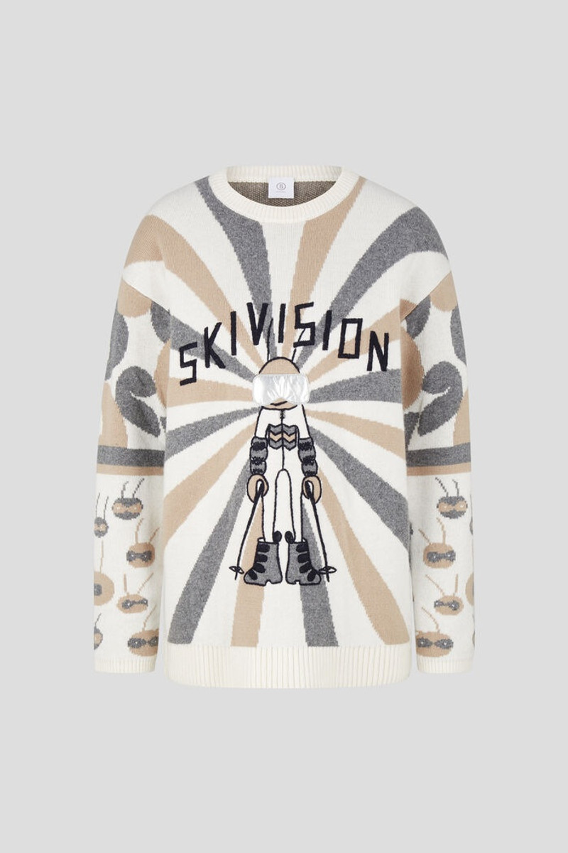 Weya Pullover in Beige/Gray 1