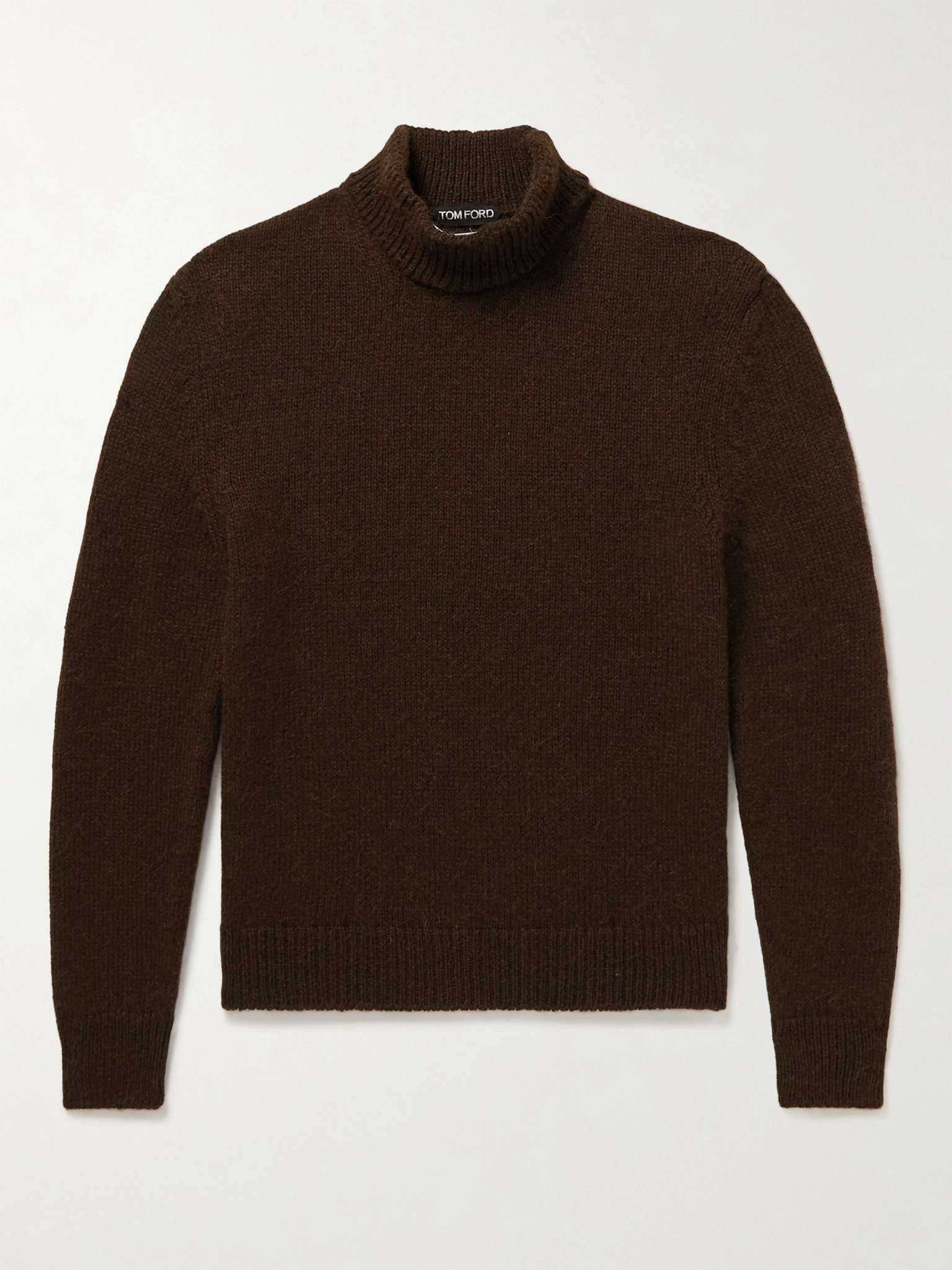 Cashmere and Wool-Blend Mock-Neck Sweater - 1