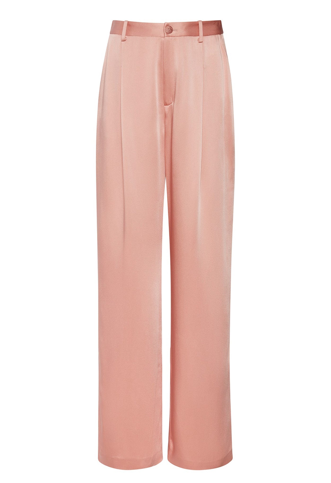 Satin Relaxed Pleated Pant - 2