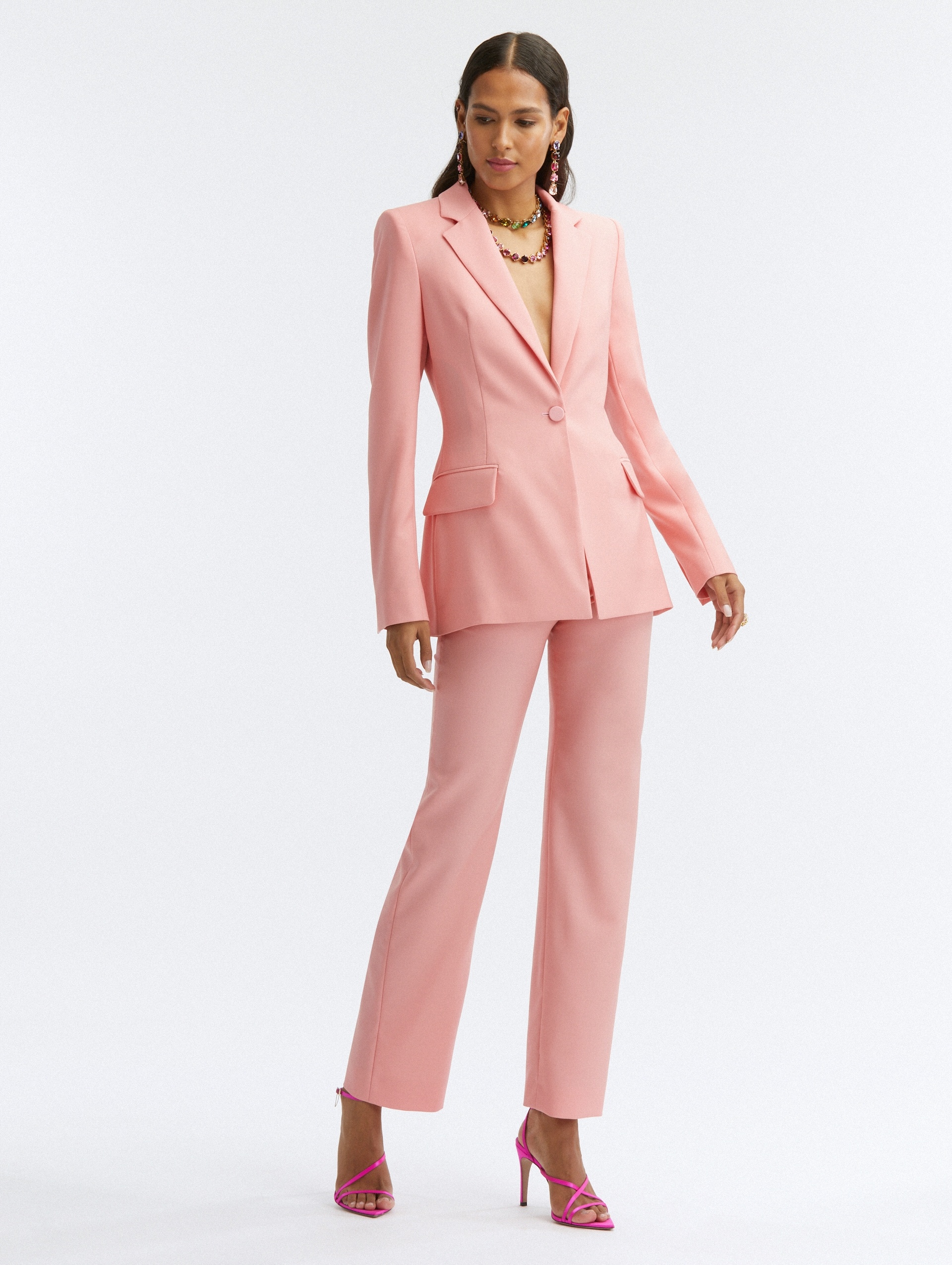 BUTTON FRONT PETAL BLAZER - 2