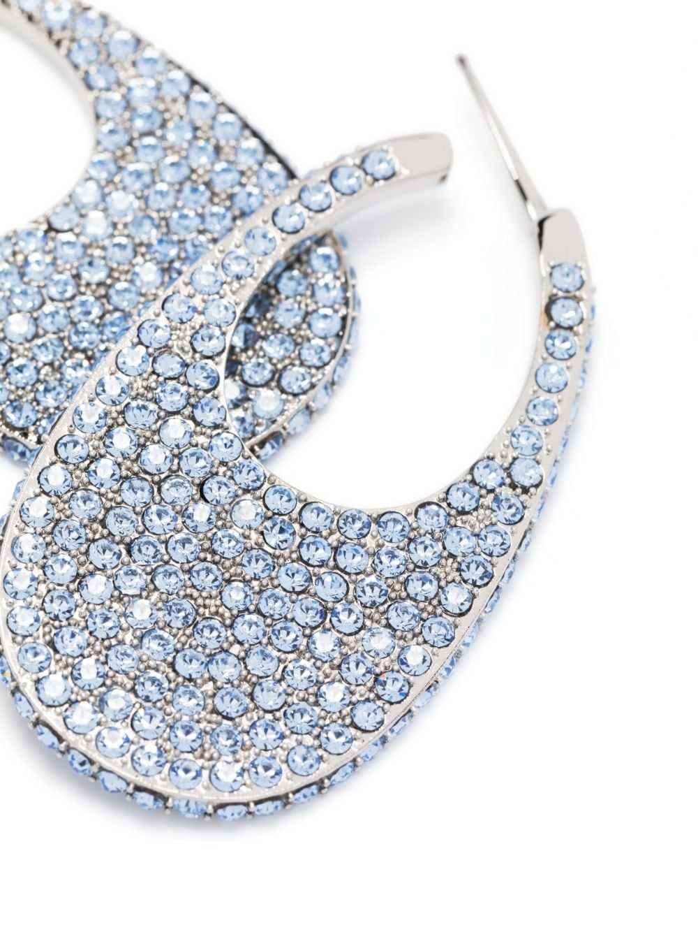 crystal-embellished chunky earrings - 3