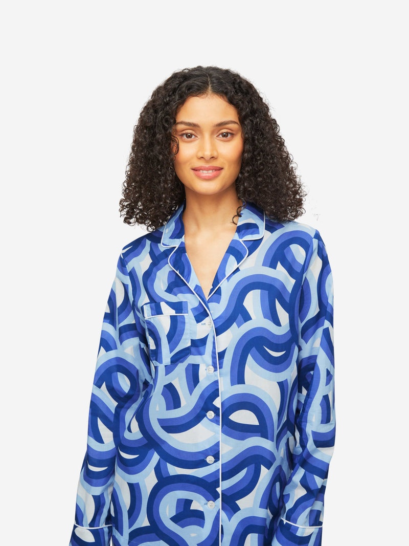 Women's Pyjamas Ledbury 51 Cotton Batiste Blue - 2