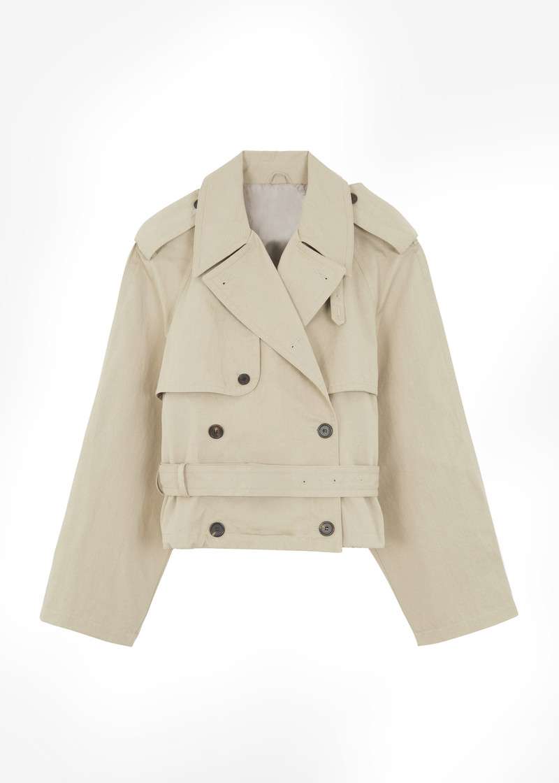 Mads Cropped Trench - Beige 1
