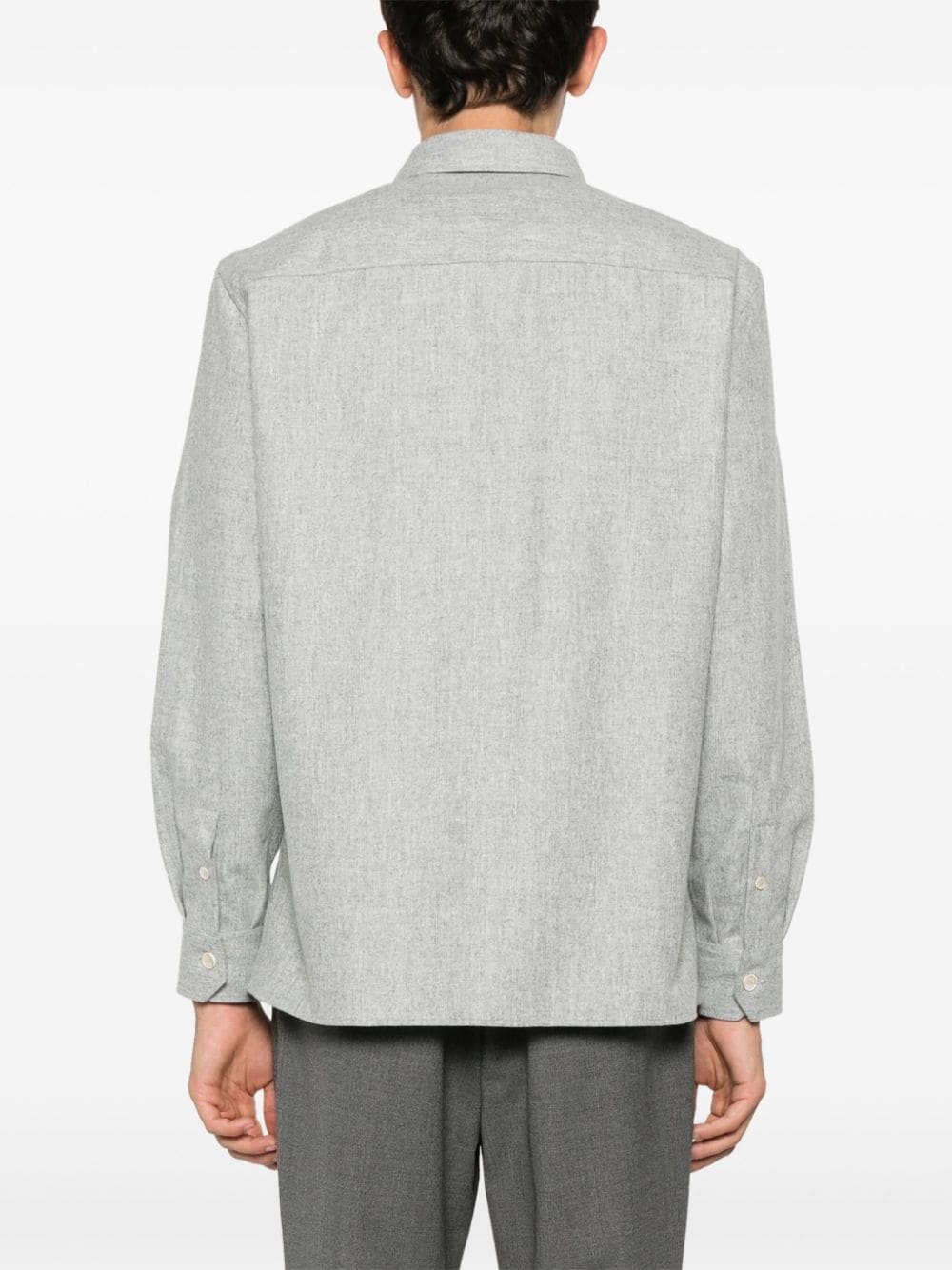 mÃ©lange-effect wool shirt - 4