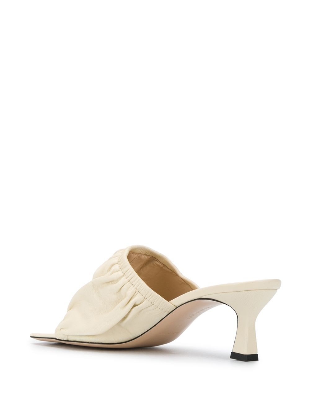 gathered leather sandals - 3